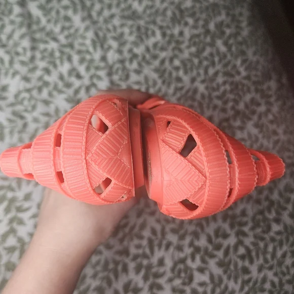 Melissa + Jason Wu bright coral ballet flats - Picture 6 of 8